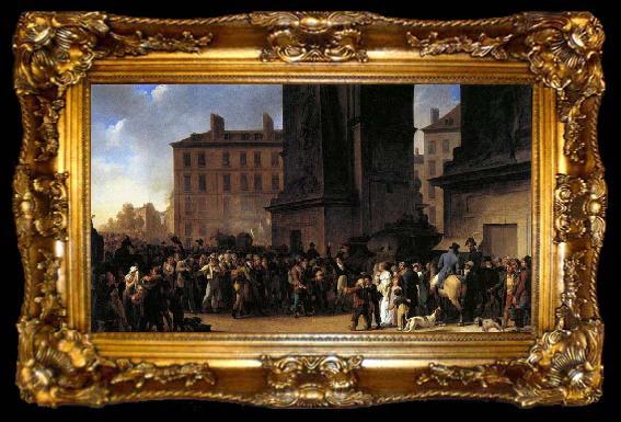 framed  Louis-Leopold Boilly Departure of the Conscripts in 180, ta009-2